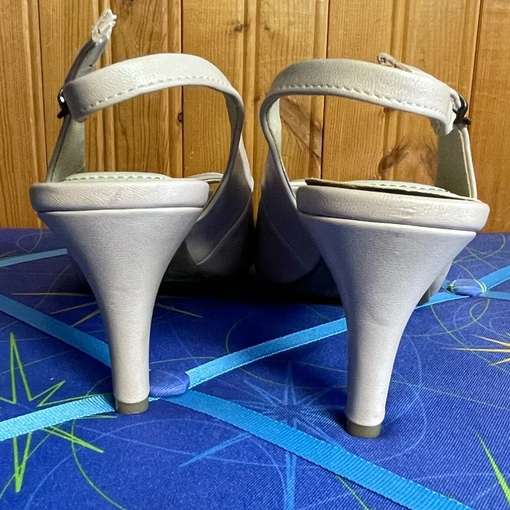 Life Stride peep toe sling back heels - Picture 3 of 8